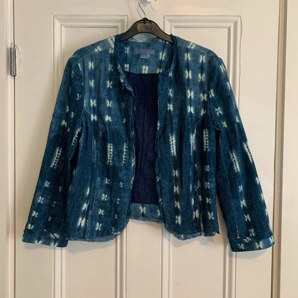 Lil Anthropologie Indigo dyed cotton jacket - Size Small - Picture 1 of 7